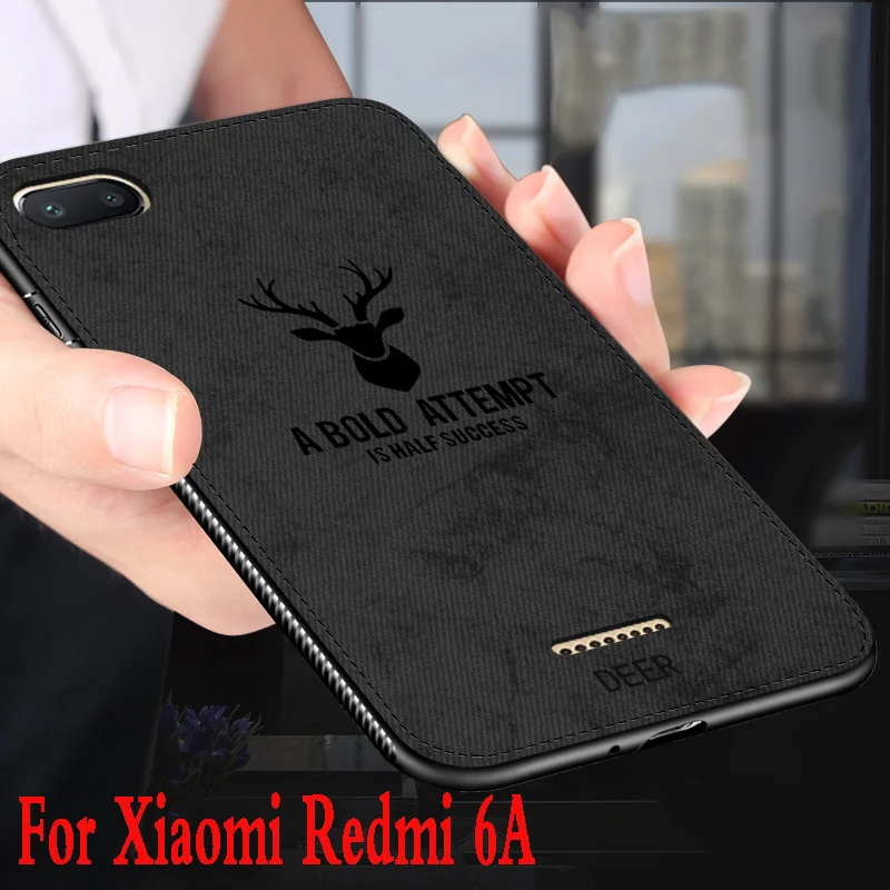 Чехол для Xiaomi Redmi 6A чехол из ткани с рисунком задняя крышка Силиконовый