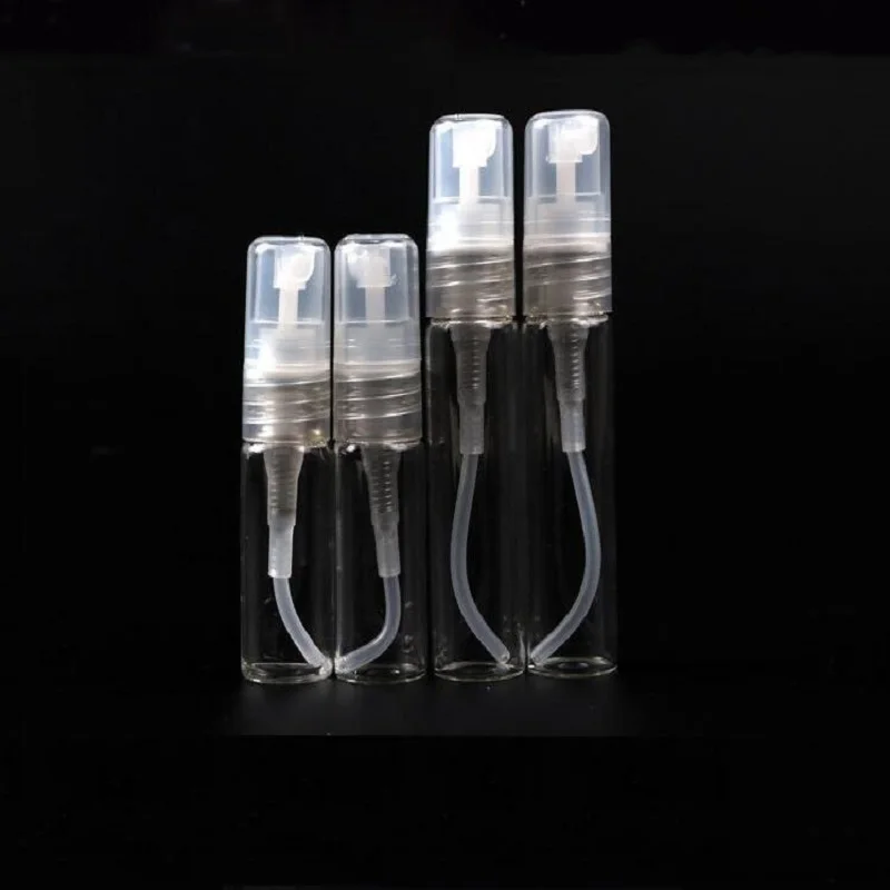 

5ml 10ml Perfume Atomizer Test Vial Transparent Glass Bottle Empty Refillable Cosmetic Containers Bottles Sample Packaging Vial