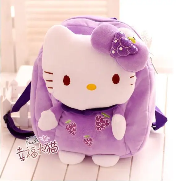 Free Shipping Hot selling new arrivel hello kitty cute Plush Backpack Child PRE School little Girl Cartoon Bag | Багаж и сумки