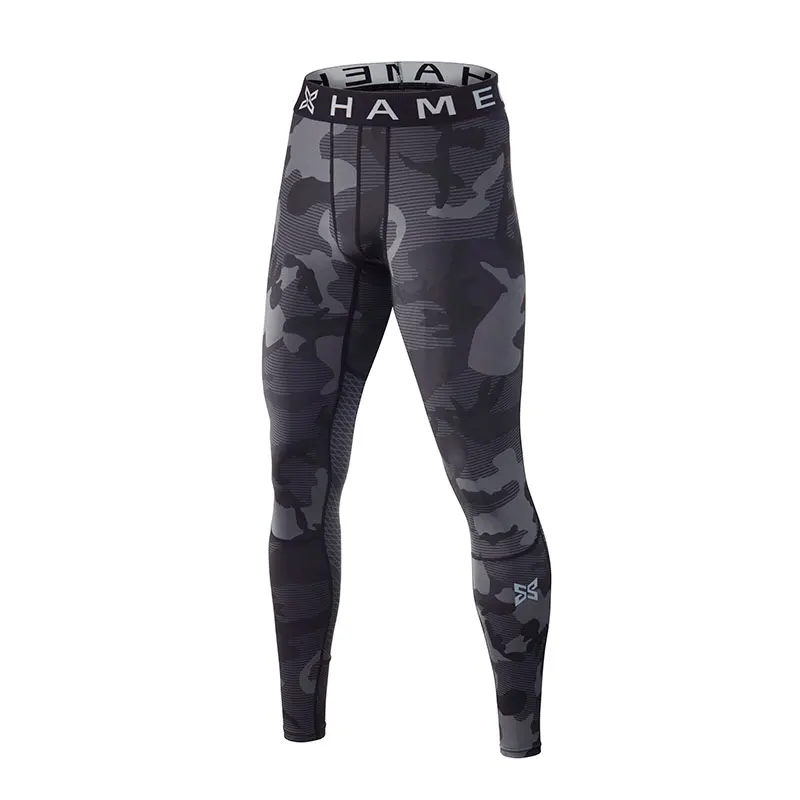HAMEK Новый Запуск колготки Для мужчин камуфляж Фитнес быстросохнущие спортивные