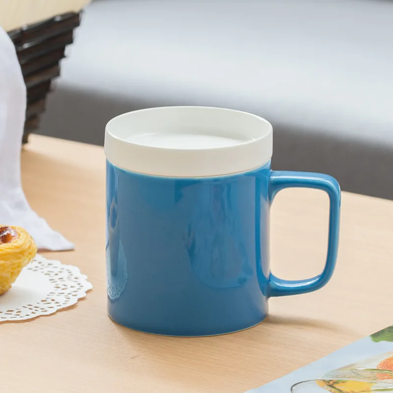 Творческий Фарфор Чай кружка с Infuser крышкой 380 мл Керамика чашка фильтром Пивная