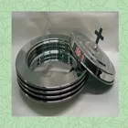 4 шт., тарелка для хлеба для причастия, из нержавеющей стали