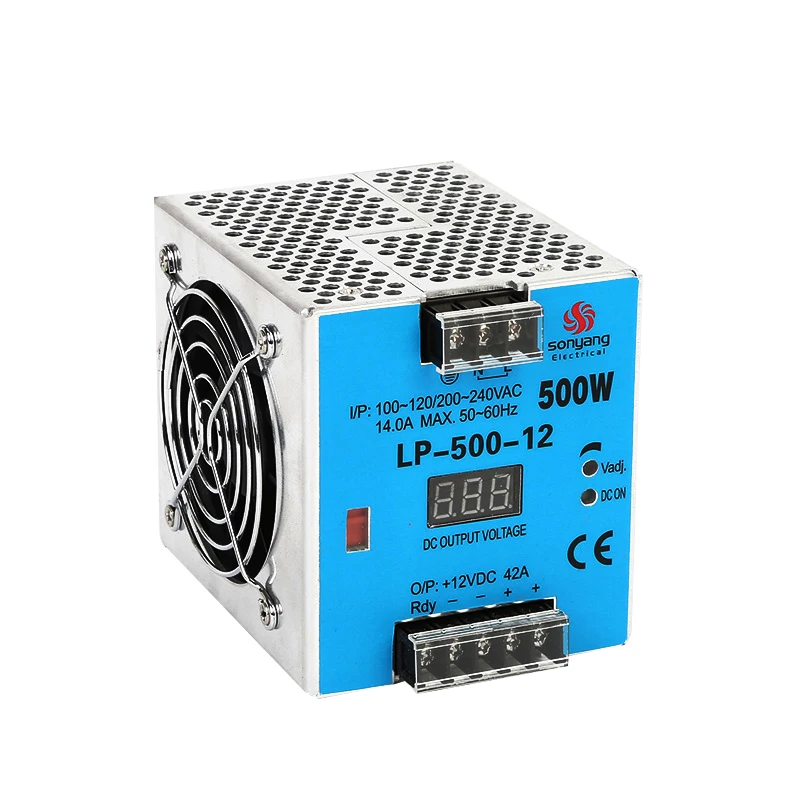 LP 500 din рейка источник питания 12V 24V 500W одиночный выход цифровой дисплей