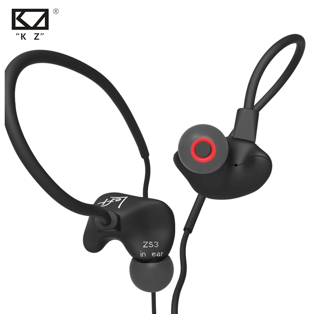 Эргономичные съемные наушники вкладыши KZ ZS3 аудиомониторы шумоизоляция HiFi