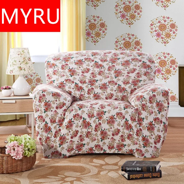 

Pastoral Floral Sofa Slipcovers Tight Wrap All-inclusive Slip-resistant Elastic Cubre Sofa Towel Corner Sofa Cover Couch Cover
