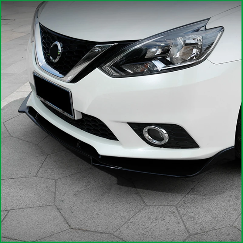 Для NISSAN SENTRA Sylphy- ABS передний бампер диффузор обвес Нижняя решетка защитная пластина для губ Накладка для автомобиля Стайлинг