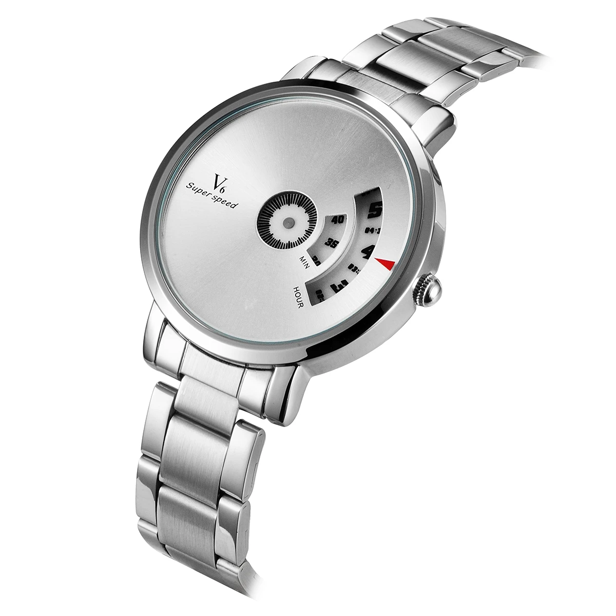 Мужские наручные часы V6 винтажные с поворотом водонепроницаемые кварцевые