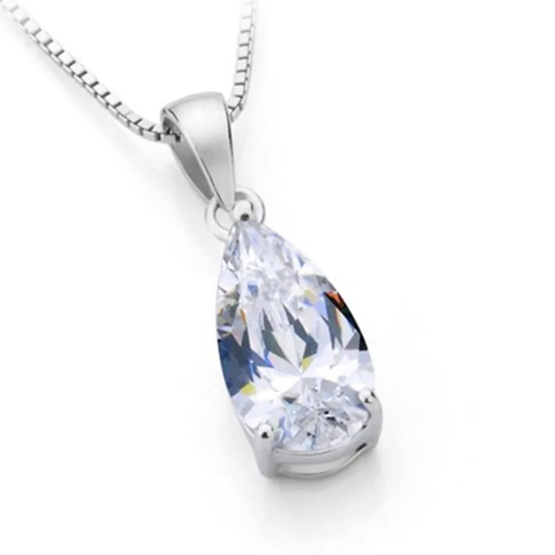Оптовая продажа винтажный кулон 2.5CT синтетический бриллиант женский ожерелье