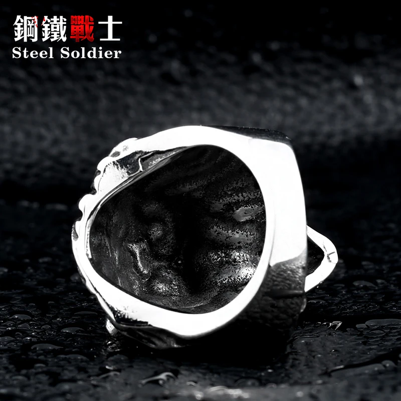 Мужское кольцо из нержавеющей стали с головой льва|lion head ring|ring forrings for men |