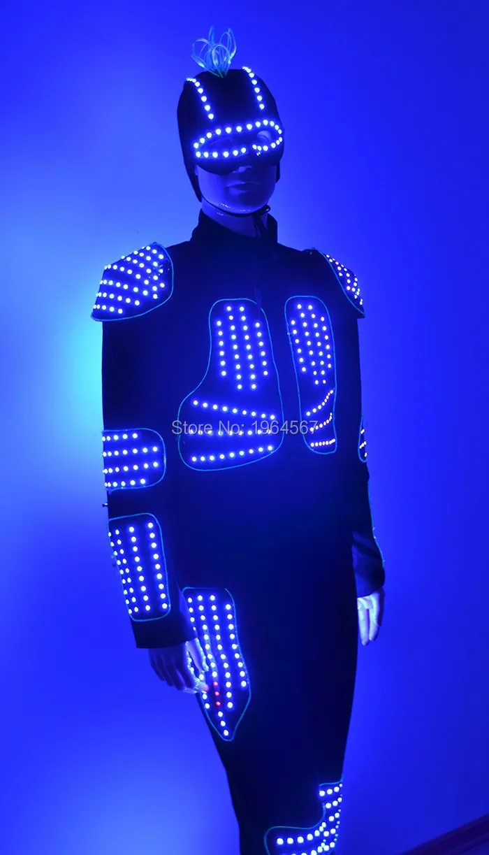 Одежда со светодиодами светящийся танцевальный костюм Tron светодиодный Traje