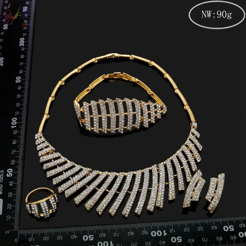 Yulaili турецкий Дубай золотые ювелирные наборы модные женские африканские бусины