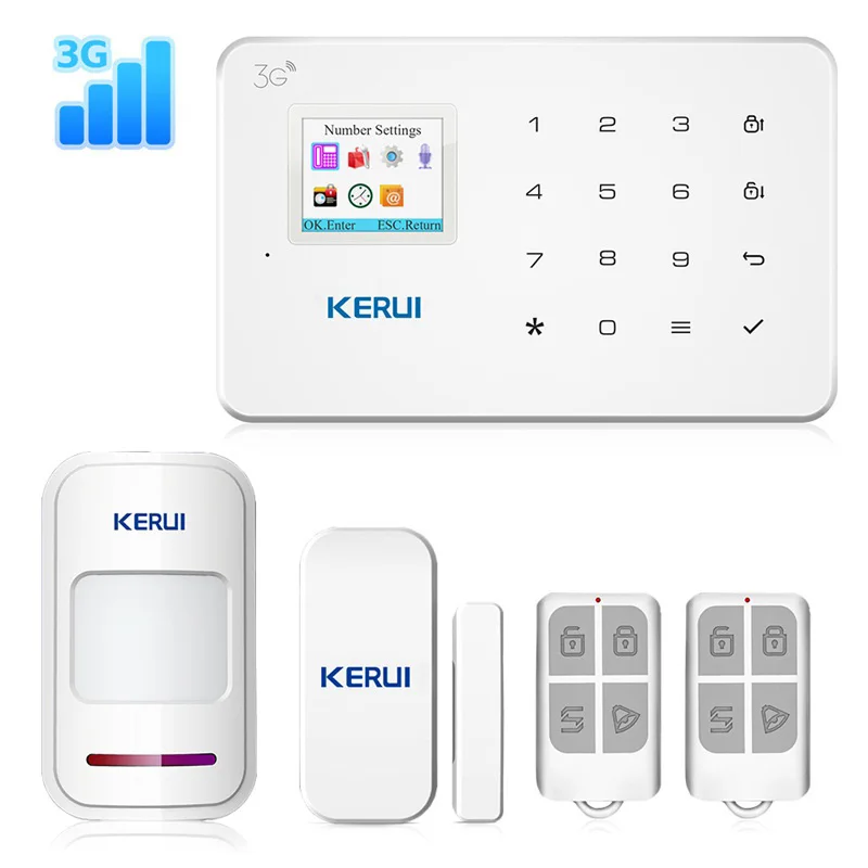 KERUI новая G183 WCDMA 3g беспроводная домашняя Безопасность GSM 3g Сигнализация приложение дистанционное управление охранная сигнализация Pir датчик движения сигнализация