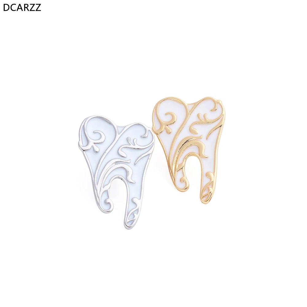 

Enamel Tooth Pins Medical Dentist Jewelry Metal Badge Gift Doctor/Nurse Lapel Brooches for Women Gold Color Pin Wholesale