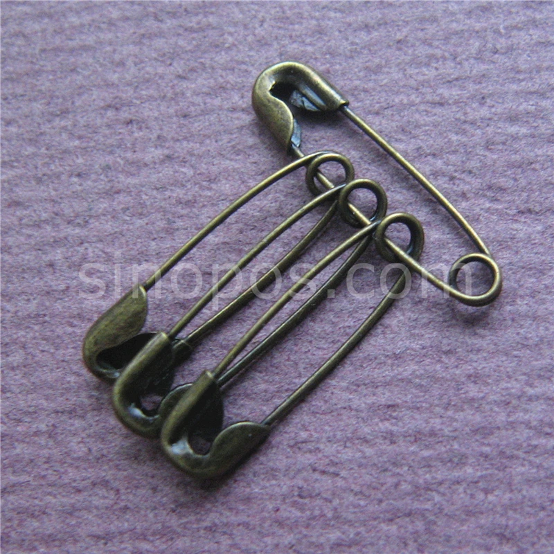 Маленькие Стальные безопасные булавки 000 #19 мм цветные золотистые блестящие для