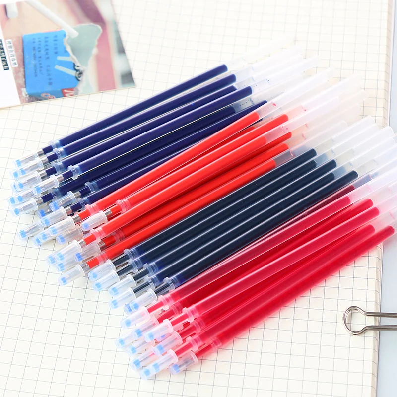 100 шт./компл. заправляемая ручка подпись стержни для ручек 0 38mm цвета — красный