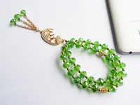 fine quality fashion casualsporty gold color muslim pendant accessories green crystal braceletslow price wholesale