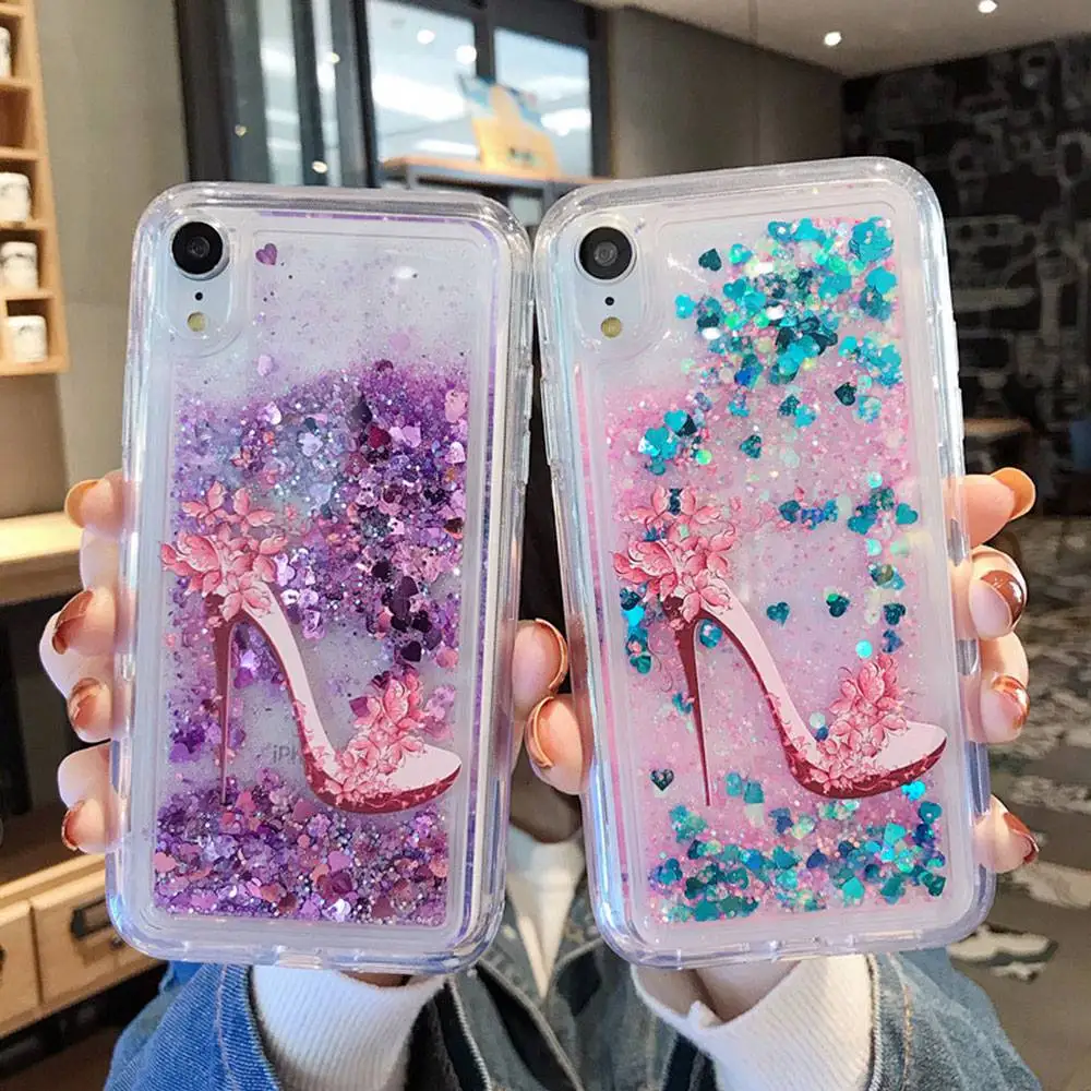 KISSCASE Cute Quicksand Liquid Phone Case For iPhone X XR XS MAX Dynamic Cases 7 8 6 6s Plus Back Cover Funda |