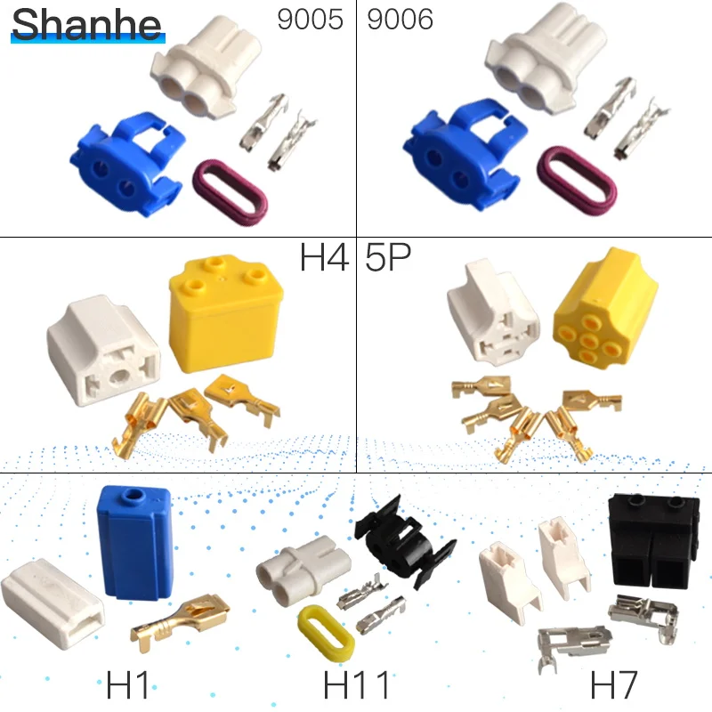 H1, H4, H7, 9005, 9006, H11, светильник для автомобиля, грузовика, Женский керамический головной светильник, удлиняющий разъем, лампочка, провод, розетка, адаптер