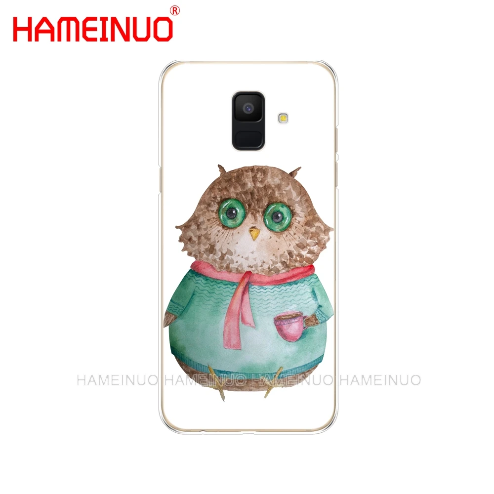 HAMEINUO Красочные Совы чехол для телефона для samsung Galaxy J4 J6 J8 A9 A7 A6 A8 плюс j7 duo - Цвет: 40146