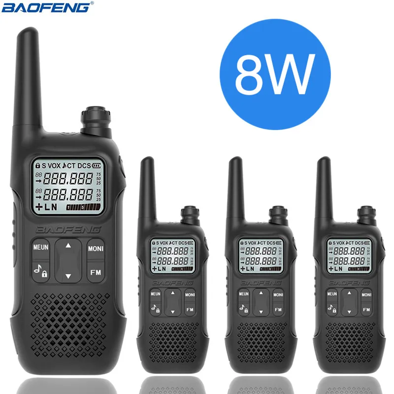 4 шт. портативная мини-рация 8 Вт UHF 400-470 МГц | Мобильные телефоны и аксессуары