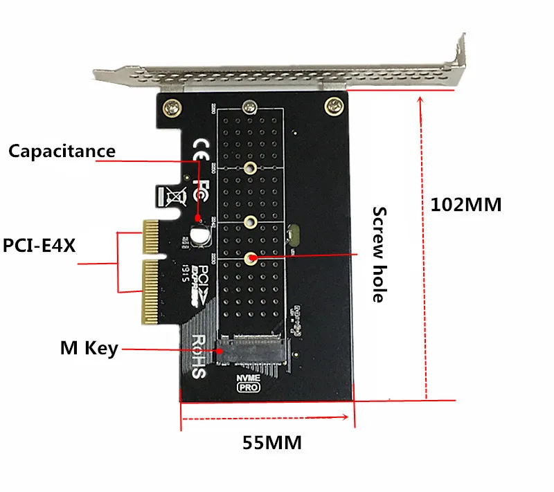 New M2.PCIe SSD adapter M.2 NVME PCIe to M2 PCI e converter NVME/M2 M Key express x4 x8 x16 Card | Компьютеры и офис