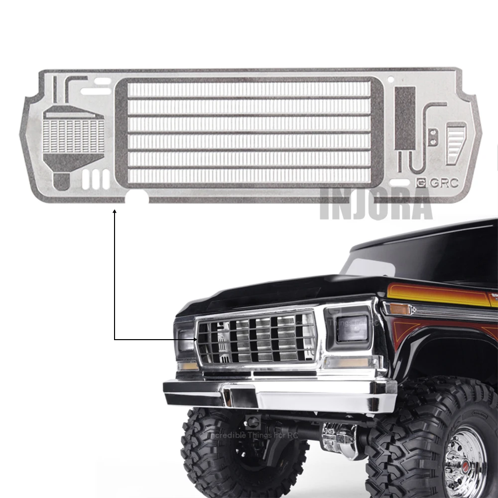 Металлическая впускная решетка INJORA крышка для 1/10 RC Crawler TRAXXAS TRX4 Bronco 82046 4|Детали и