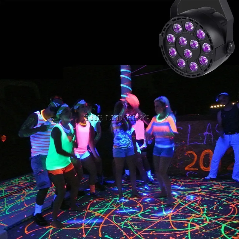 1X Высокая мощность 36 Вт 12 светодиодов звук активный УФ Led сценический Par свет