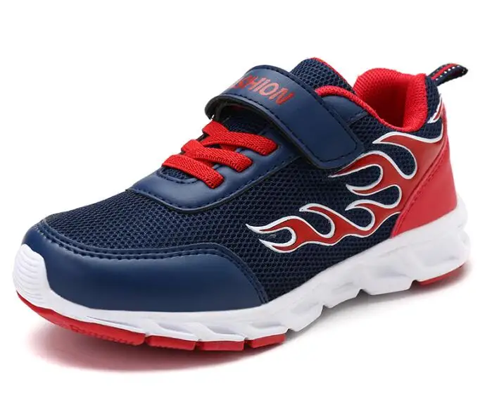 Dark Blue UOVO детские кроссовки для мальчиков, Модные дышащие спортивные кроссовки для мальчиков, школьная обувь, Весенняя детская обувь больших размеров 30#-40 - Цвет: Dark Blue