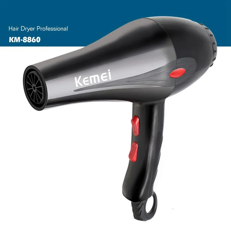 Kemei KM 8860 высокой мощности Защита от перегрева Фен черный|hair dryer|kemei hair dryerdryer |