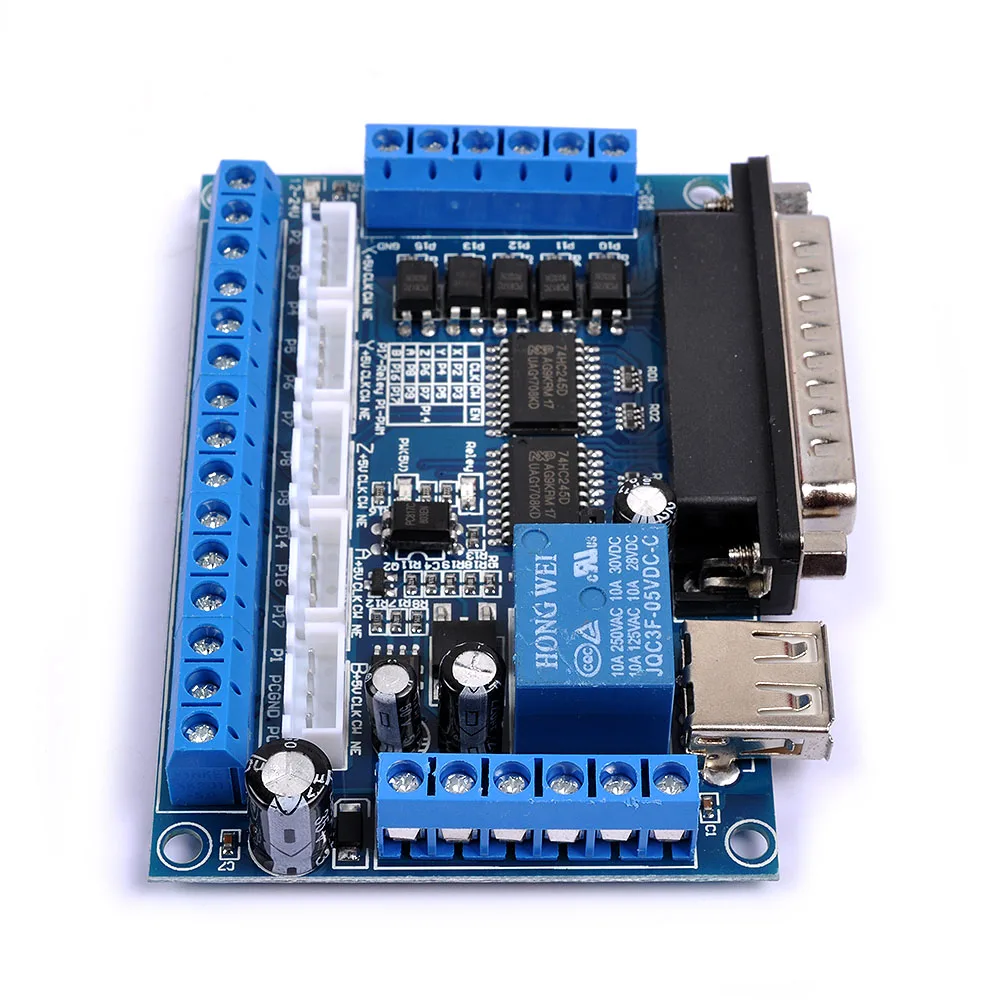 1 шт. 5 осевое Breakout совета с USB кабель для Драйвер шагового двигателя MACH3