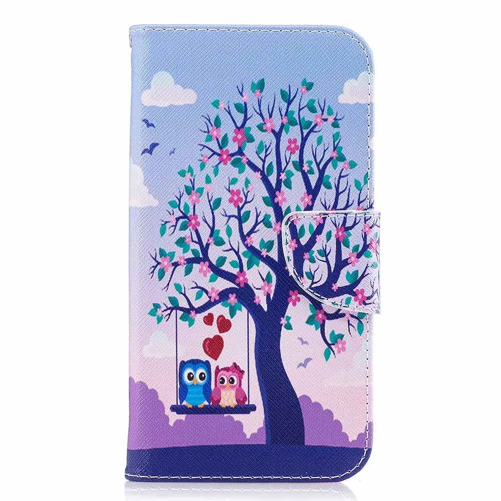 Two Owl Чехол-книжка Biencaso из искусственной кожи с изображением бабочки совы для Huawei Y5 Y6 P30 P20 Pro P9 Lite Honor 7S 7A Pro, задняя крышка B116 - Цвет: Two Owl