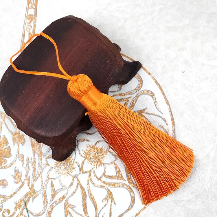 orange 8 см fat tassel висячая веревка бахрома для шитья шторы одежда для дома бижутерия для декорирования ремесла аксессуары декоративный ключ 2 шт./партия - Цвет: orange