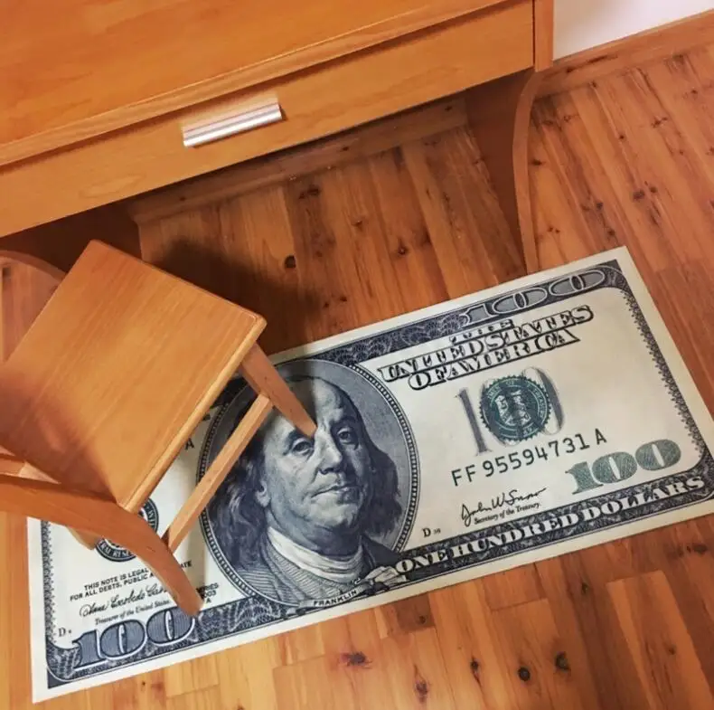 Новые ковры долларов США $ для гостиной прихожей денег резиновый коврик двери