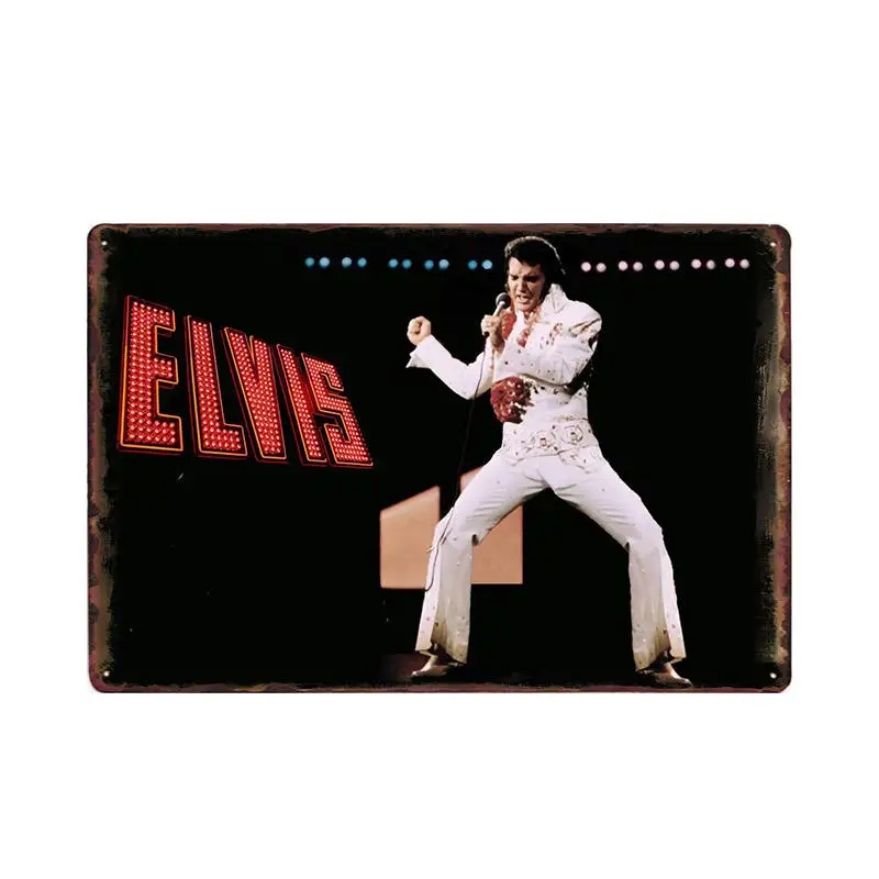 60262 Elvis Presley вывески металлические винтажные постеры оловянные дощечки настенные Декорации для бара Клубная комната паба художественные картины Домашний Декор 20x30 см - Цвет: 60262