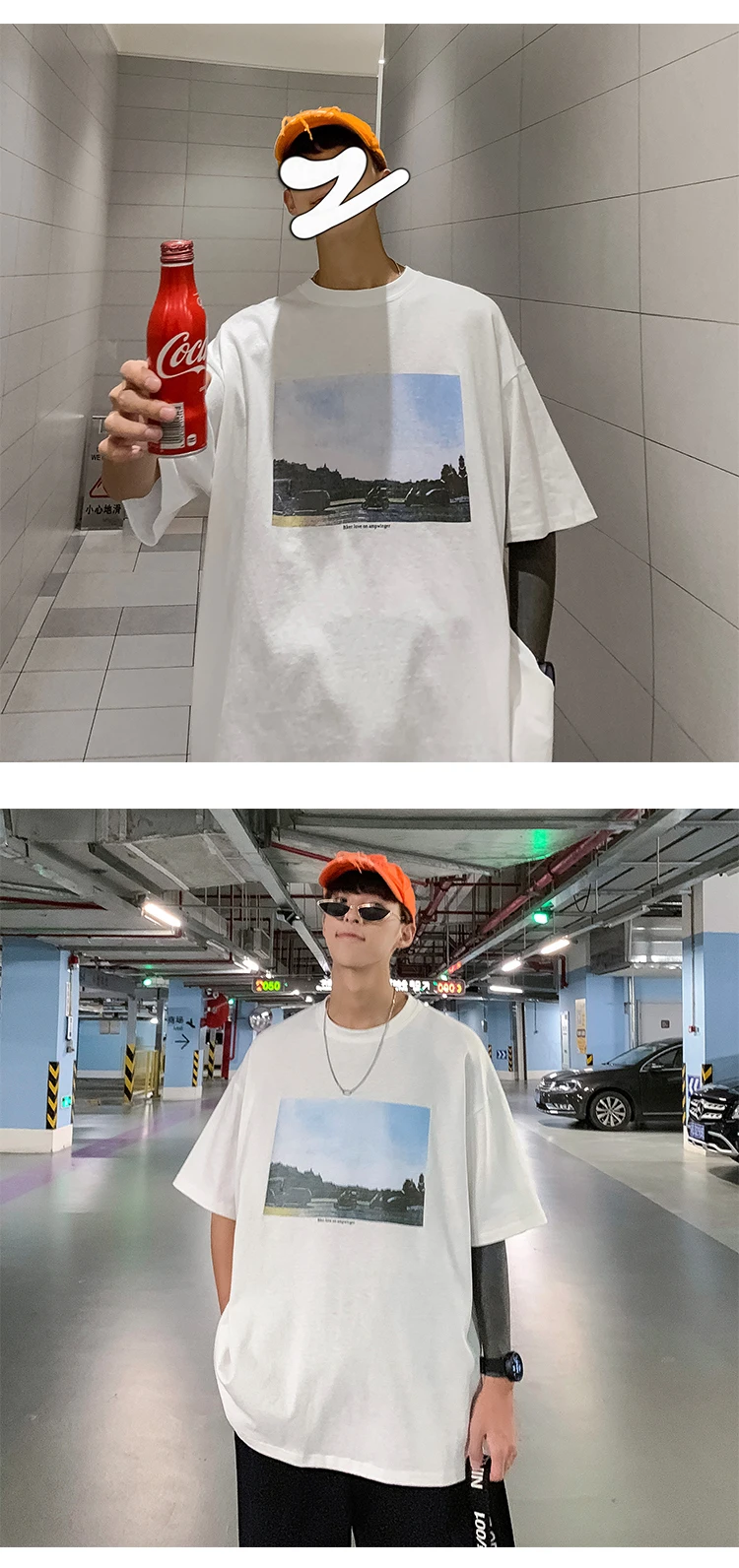 Summer New Korean Version Of The European And American Harajuku Style Trend Handsome Wild Casual Short-sleeved T-shirt M-XL