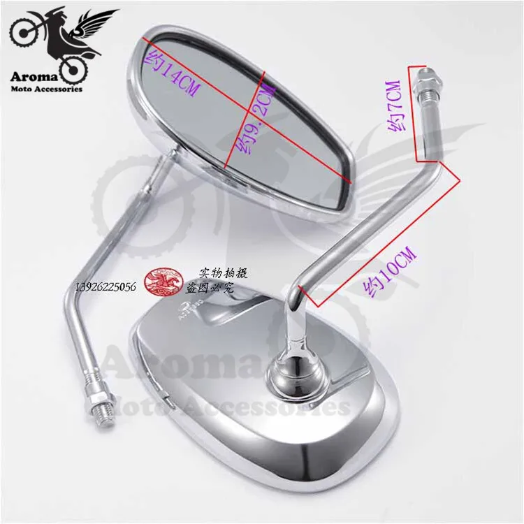 9 model available unviersal 8mm 10mm motorbike chrome part for honda vespa piaggio accessories motorcycle rearview mirrors moto free global shipping