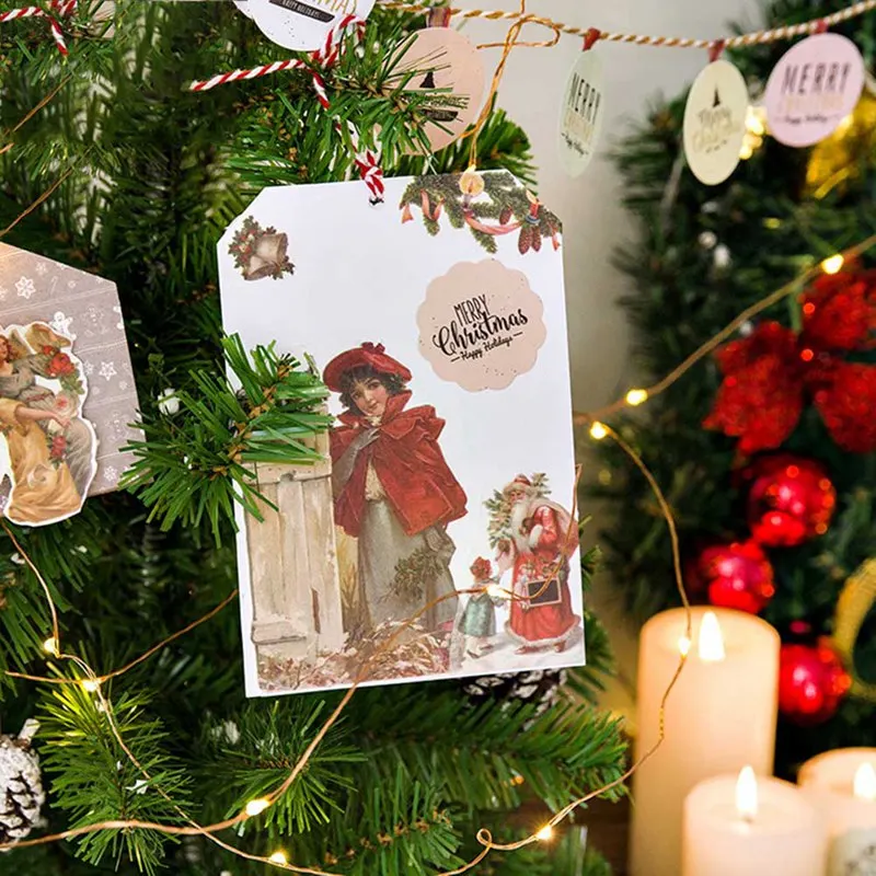 45 шт./кор. новые рождественские поздравительные альбомы бумажные этикетки и