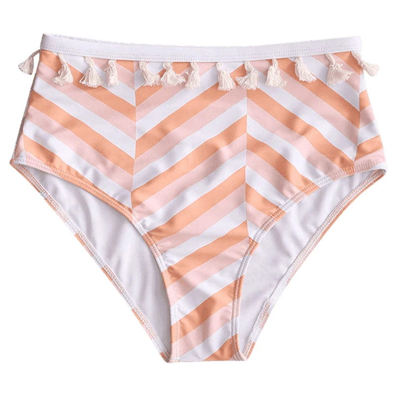 2019 сексуальная высокая талия бикини для женщин плавание одежда Push Up костюм Tassle