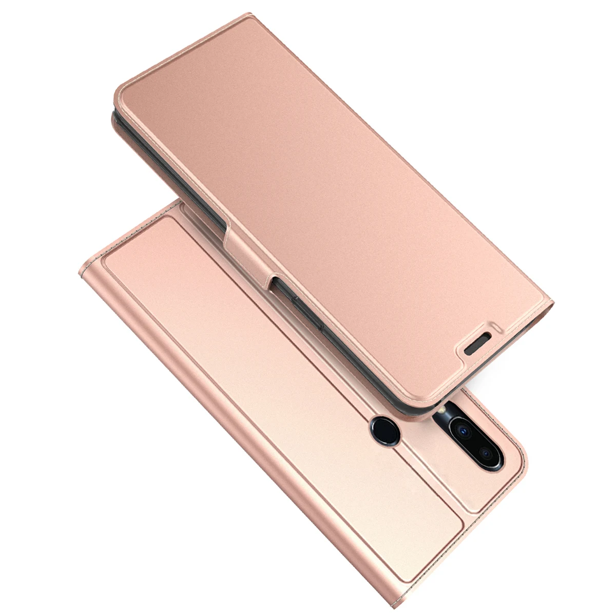 Для Meizu Note 9 чехол из искусственной кожи флип-чехол с подставкой и держателем карт и магнитной пряжкой Fundas для Meizu X8 V8 M8 Lite - Цвет: Rose Gold