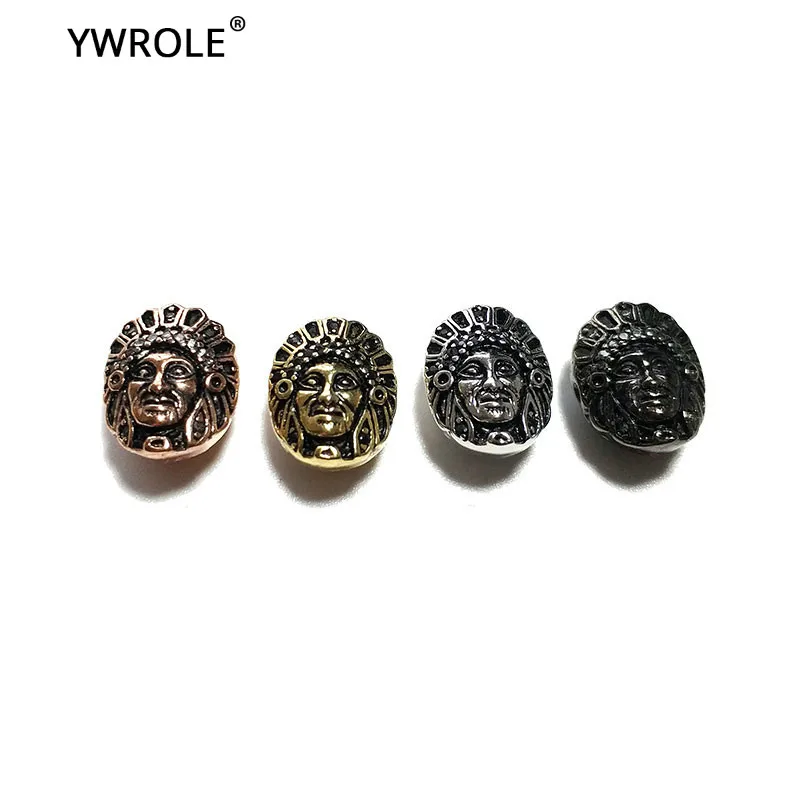 

Wholesale 5pcs Copper Witch Head Portrait Zircon Beads DIY Fashion Bracelet CZ Spacer Beads Charms Pendants for Jewelry Making