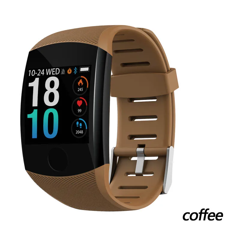 coffee Смарт-часы Greentiger Q11 водонепроницаемые фитнес-трекер пульсометр кровяное давление умный Браслет фотография секундомер - Цвет: coffee