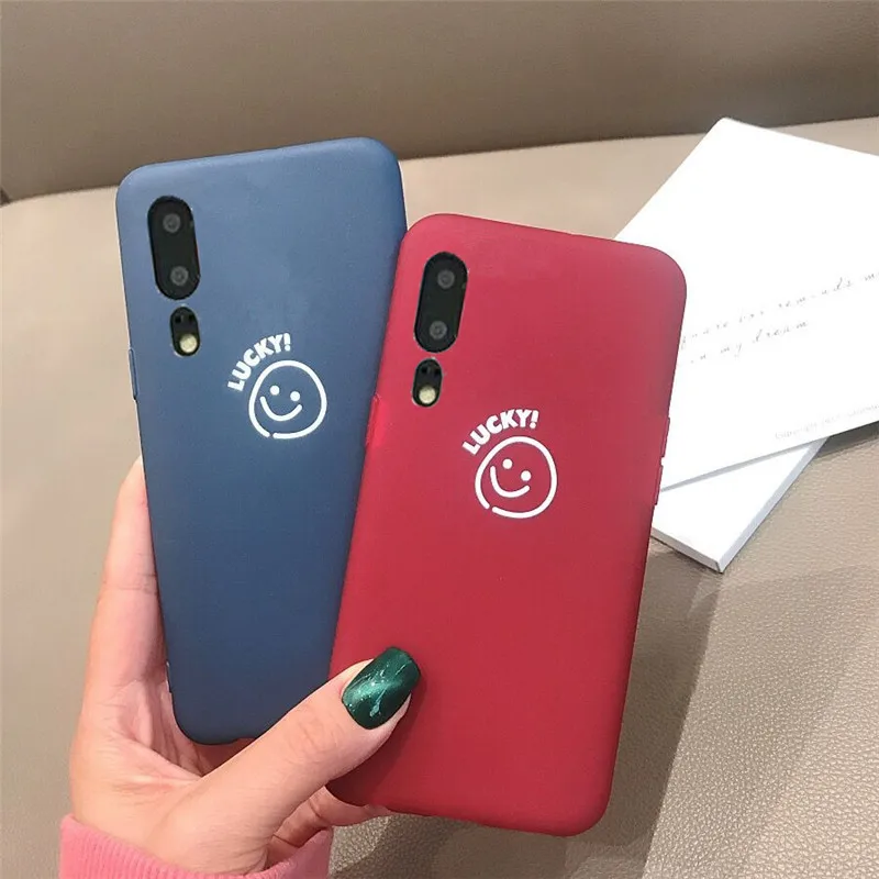 LANCHE For Huawei P20 Pro Case Honor 9 V9 10 V10 Mate Soft TPU Phone Cover Cute Smile Print Cases Capa |