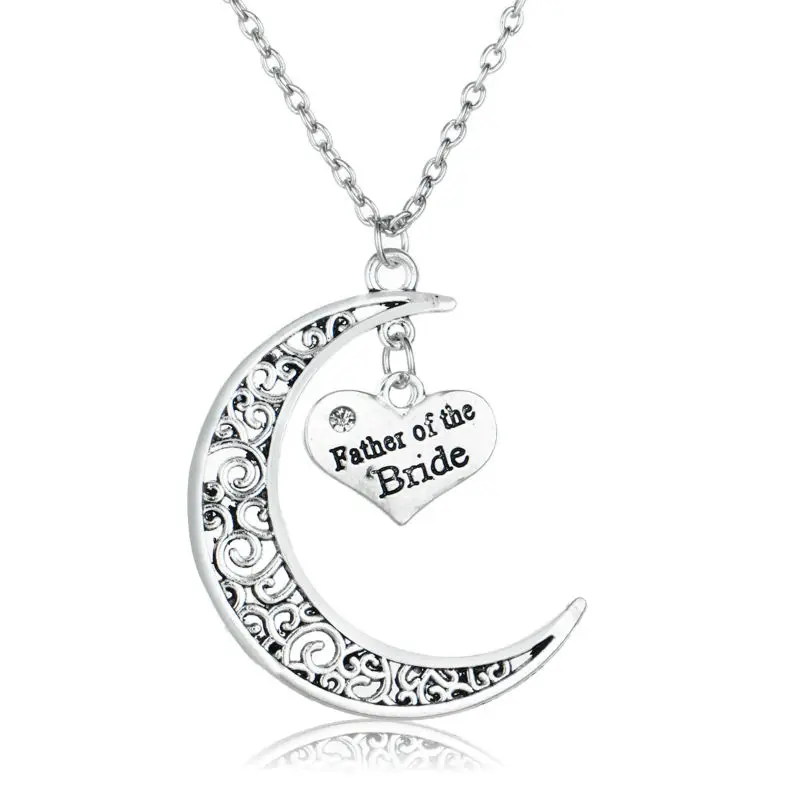 Винтажное ожерелье с кулоном в ретро стиле мама папа нана луна Sis женщины мужчины