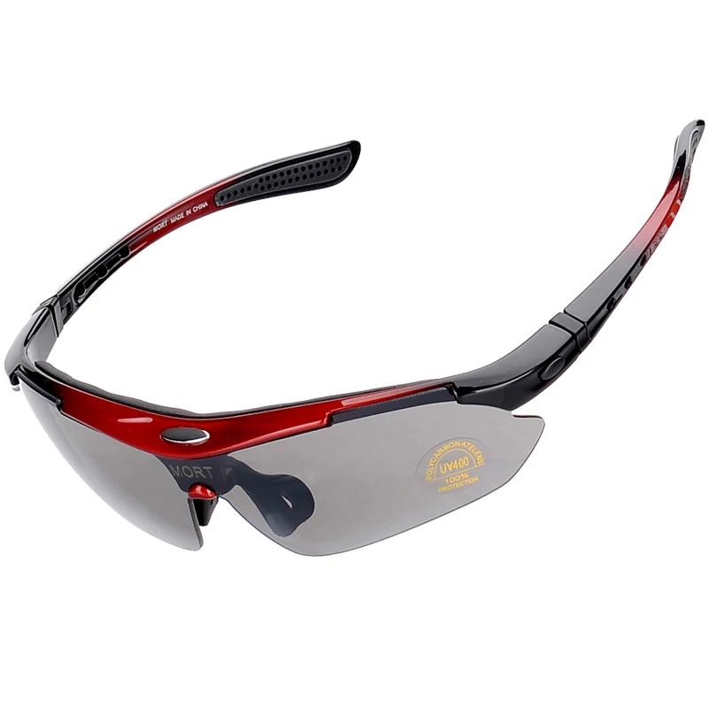 red frame 5 Lens Брендовые мужские и женские солнцезащитные очки с 5 линзами, защитные очки Polaroid MTB, уличные оправа для спортивных очков, оправа для очков, линзы, очки UV400 - Цвет линз: red frame 5 Lens