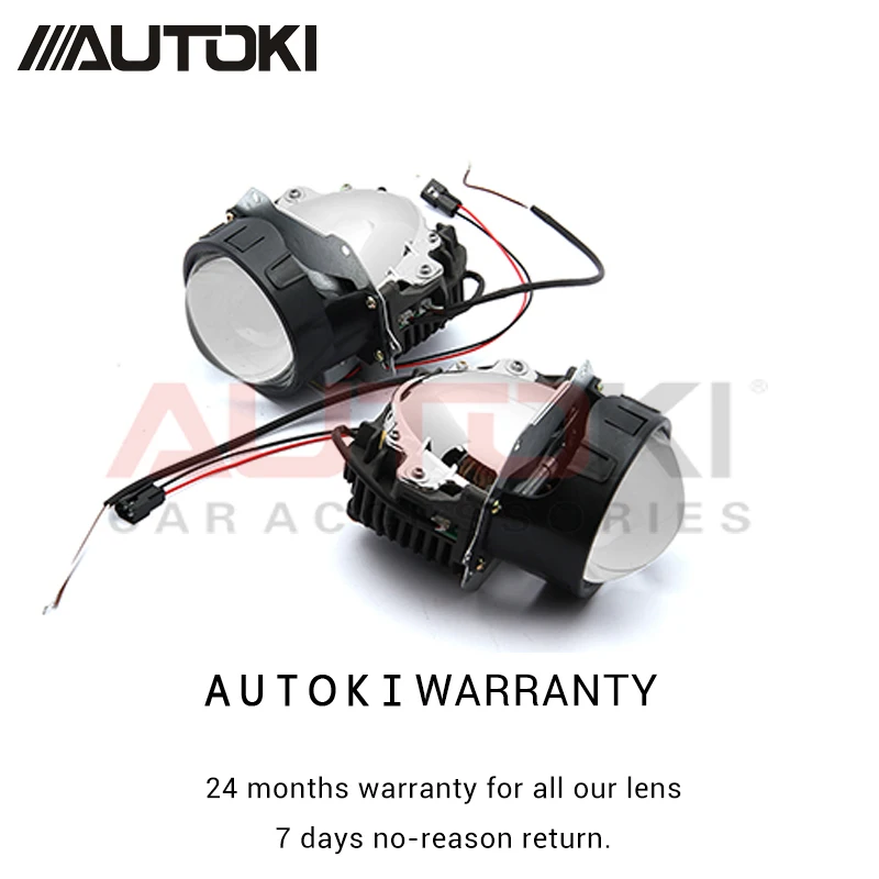 Автомобильный Стайлинг Autoki, 2 шт., универсальный би светодиодный прожектор, головной светильник с объективом s, 3,0 дюймов, дальний и ближний свет, автомобильный налобный светильник, модифицированный