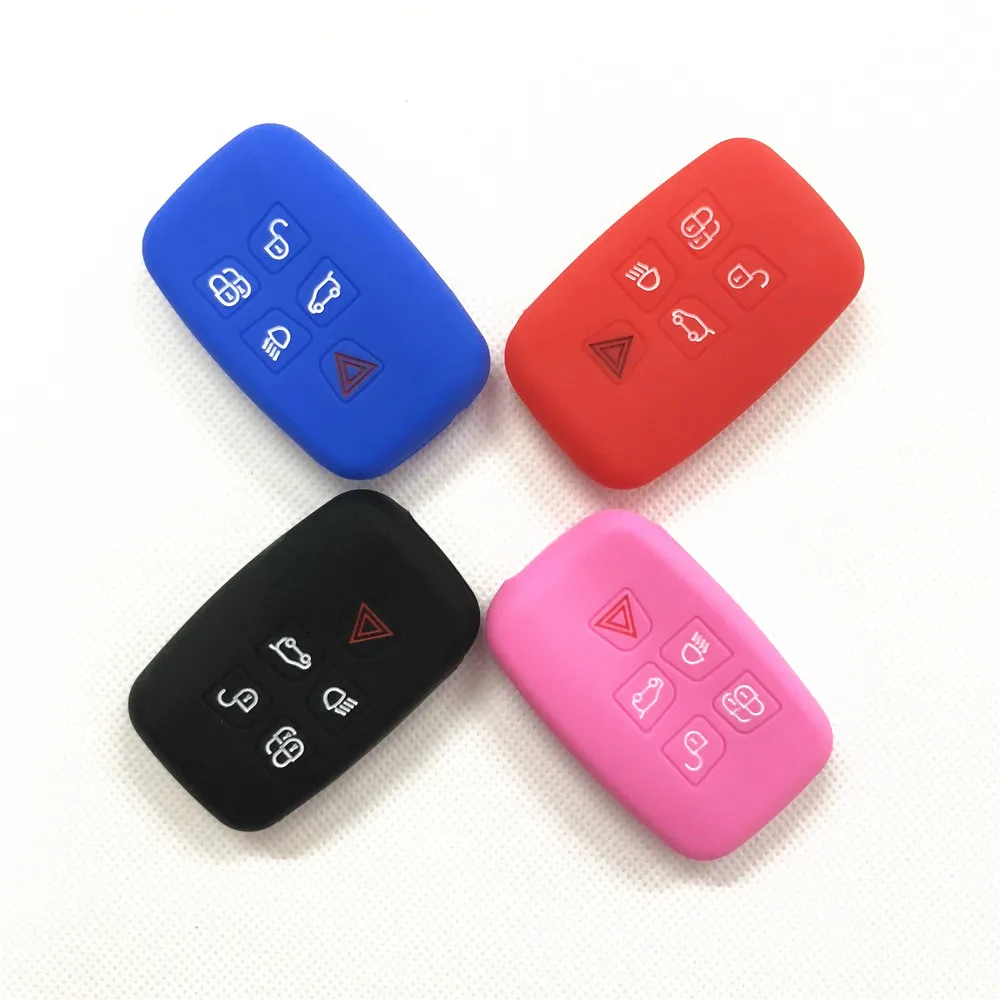 5 Button Silicone Car Remote Key Fob Shell Cover Case For Land Rover Range Sport Vogue Evoque Discovery 4 | Автомобили и