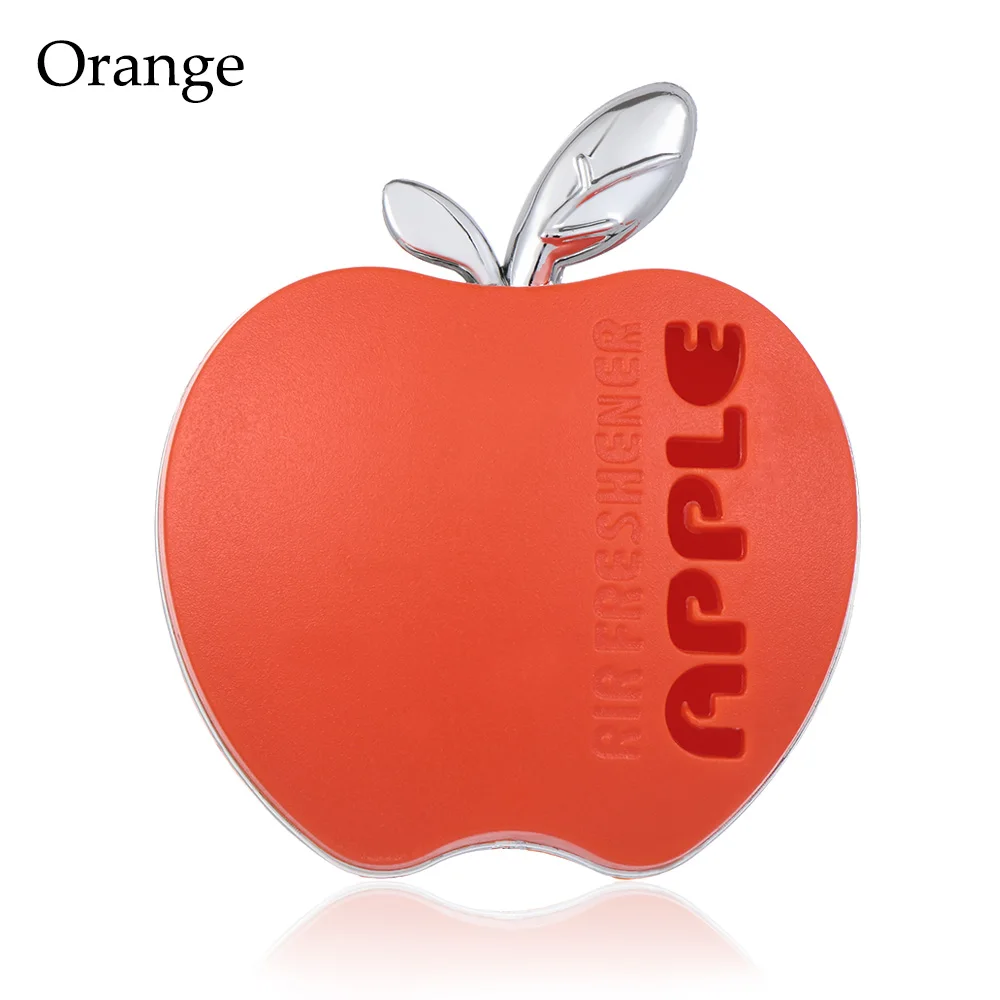 Orange 1 шт. милый автомобильный парфюм Apple, воздушный Зажим Для Освежителя с добавками, ароматом апельсина/лимона/яблока/лаванды, автомобильные аксессуары - Название цвета: Orange