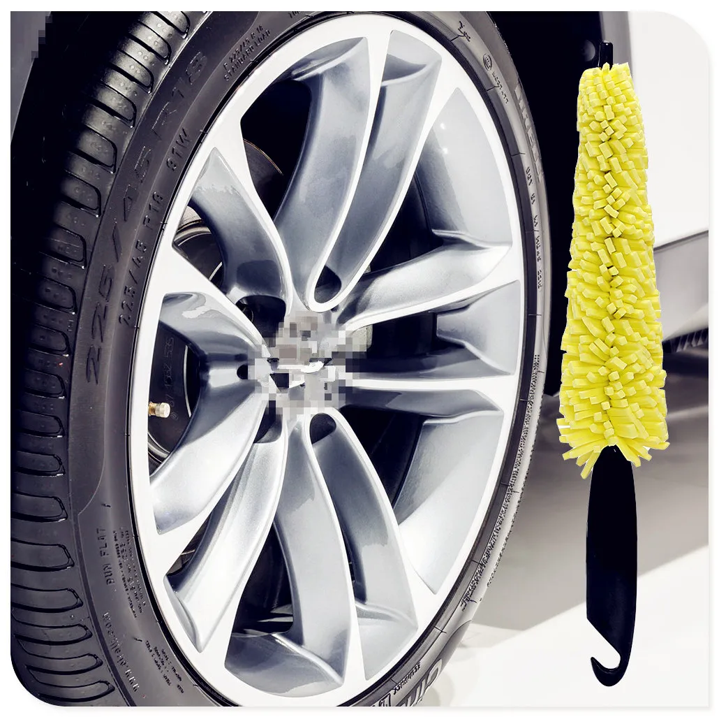 Car Wheel Wash Brush Rim Tire Washing Auto Tool for Chevrolet Trailblazer Onix Tru Orlando Code Captiva Aveo Sail | Автомобили и