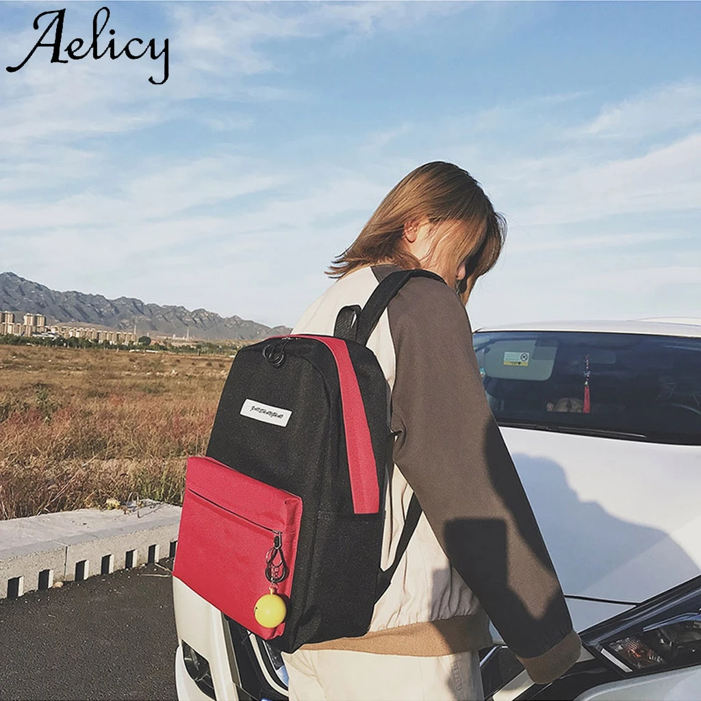 Aelicy модная женская Большая вместительная сумка через плечо студенческий рюкзак