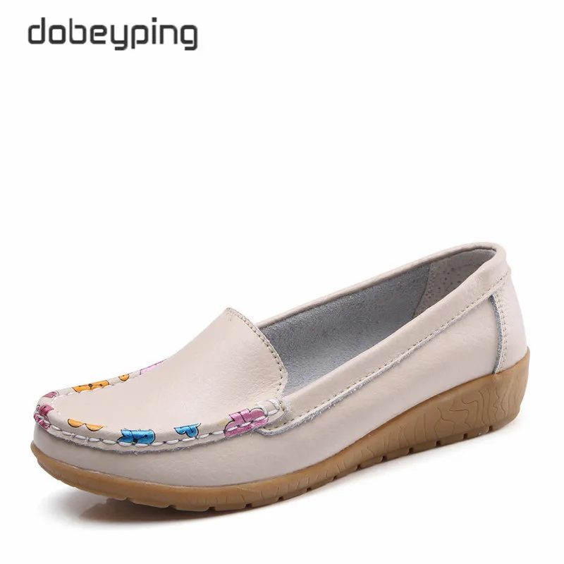 Туфли dobeyping женские из натуральной кожи лоферы без застежки плоская подошва